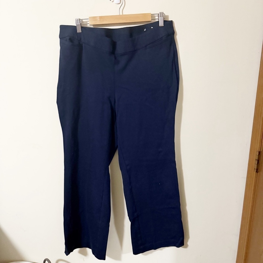 Lane Bryant Womens Navy Pull on Pants Size 14 / 16 Office Casual Business